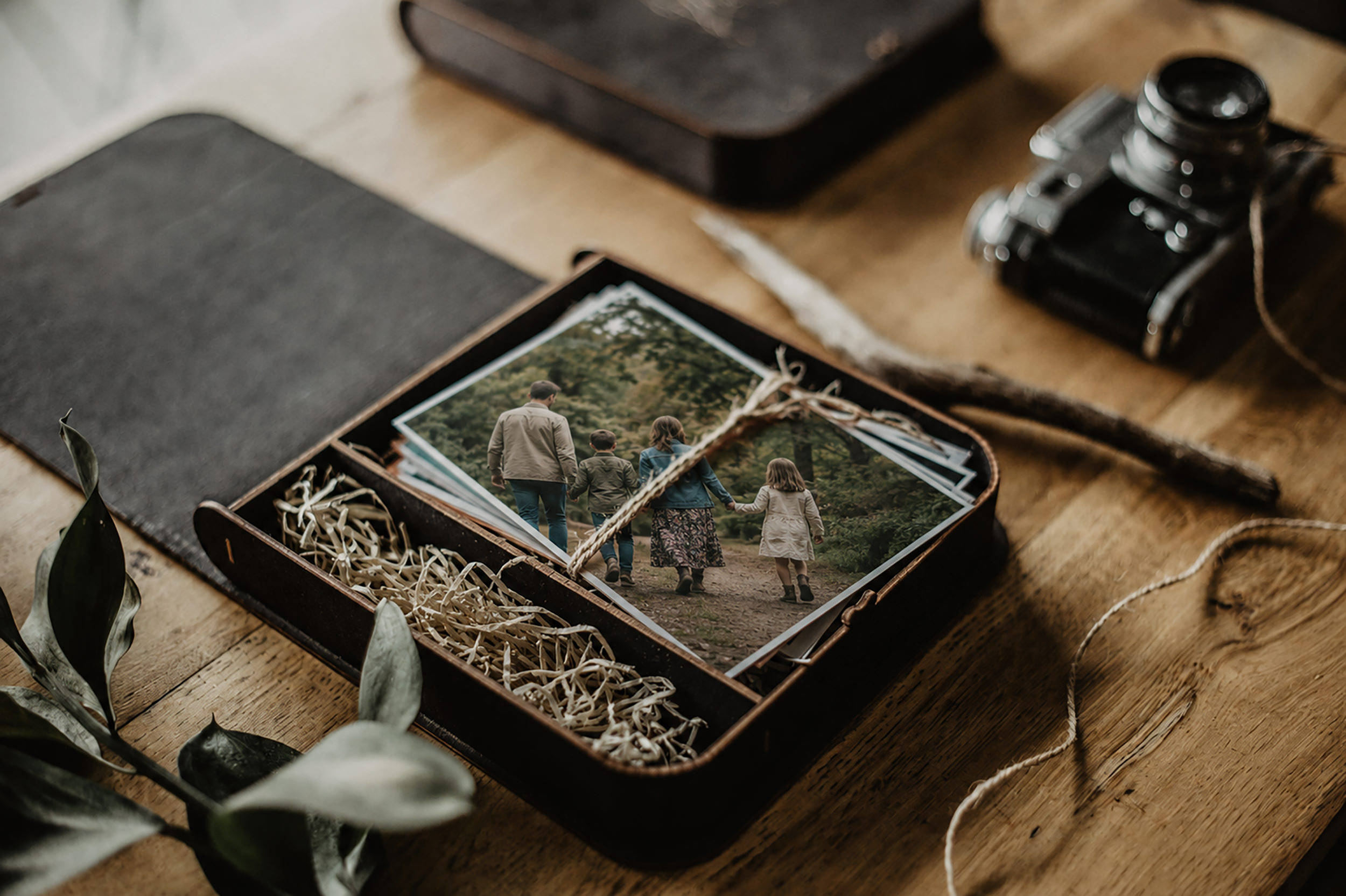 Caja de madera regalo sesión de fotos en familia - Un Recuerdo de Familia
